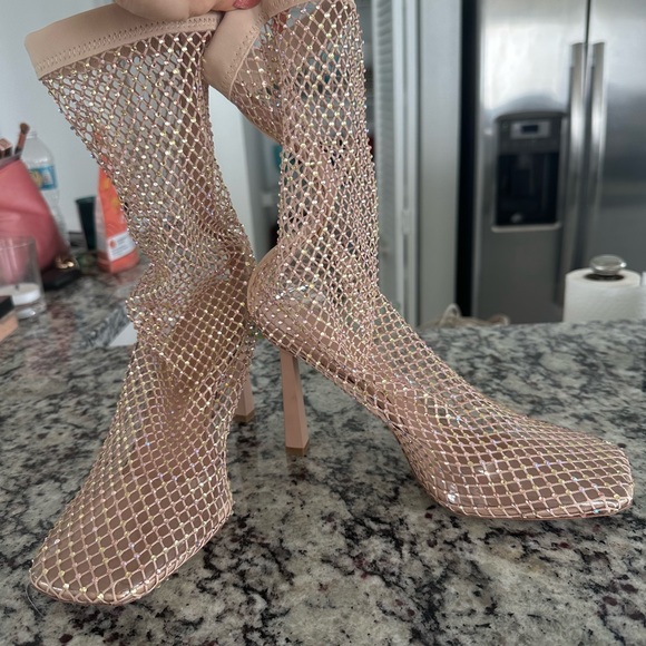 NWOT Aldo rhinestone heel bootie - Picture 2 of 3